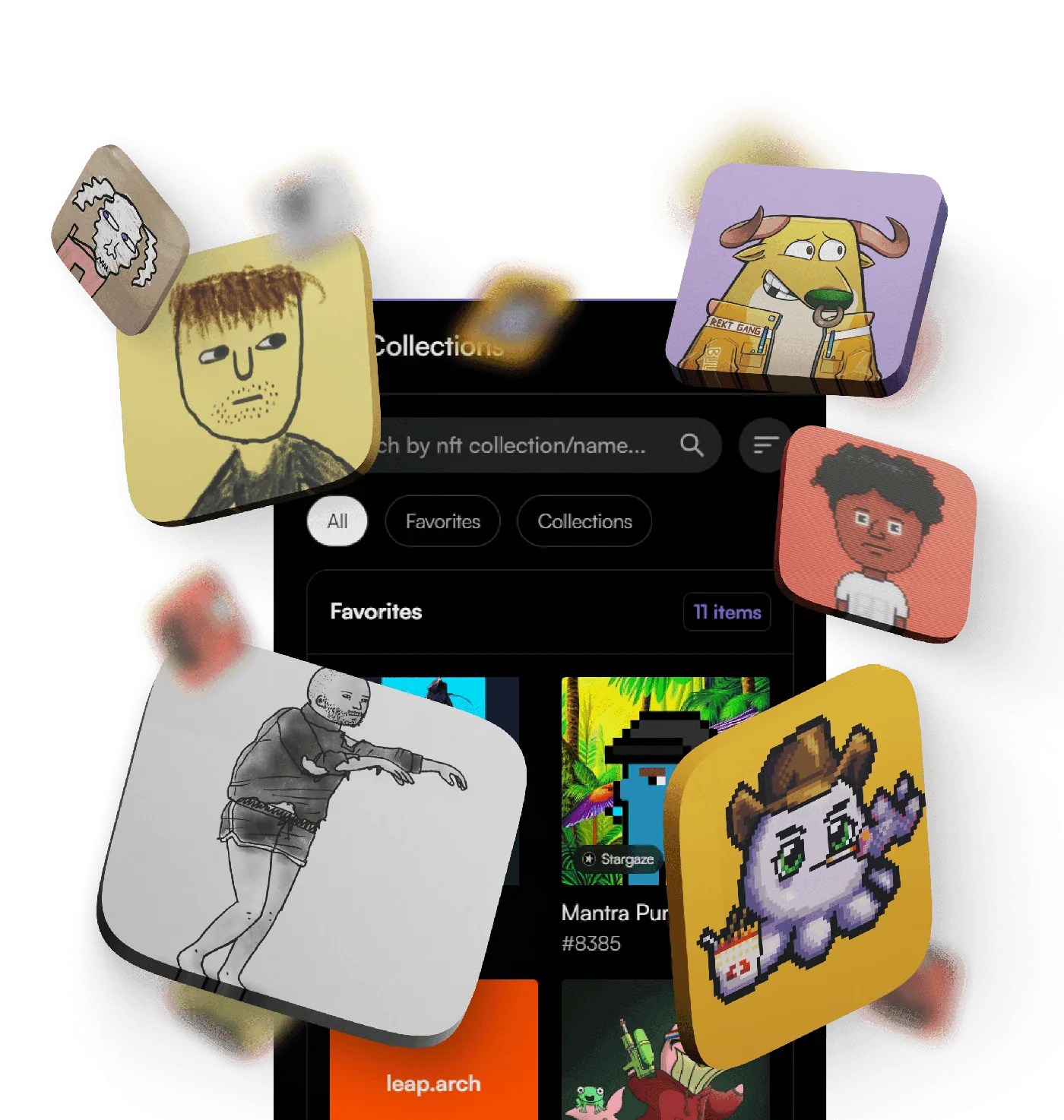 Leap Wallet NFT gallery